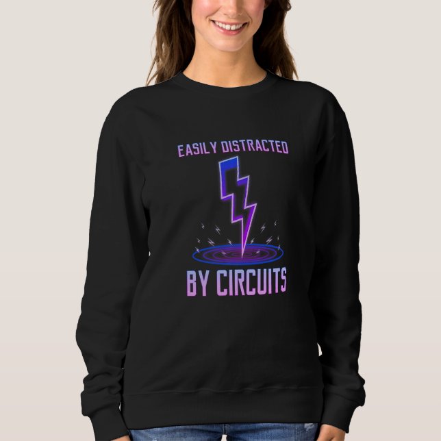Ironic Saying Voltage Electro Engineer Electrician Sweatshirt (Front)