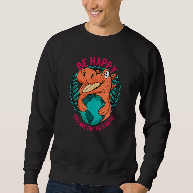 Ironic Statement About Climate Change By A Dinosau Sweatshirt (Front)
