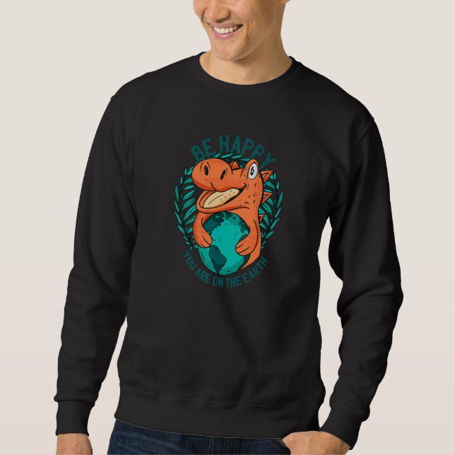 Ironic Statement About Climate Change By A Dinosau Sweatshirt (Front)