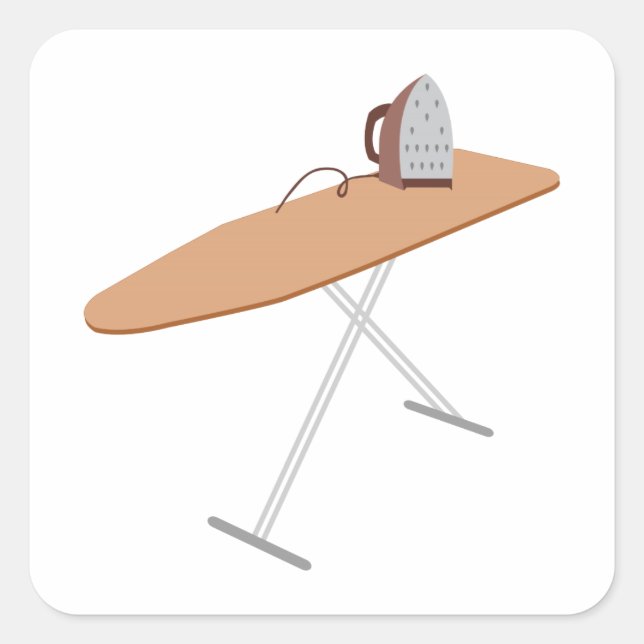 Ironing Board Square Sticker (Front)