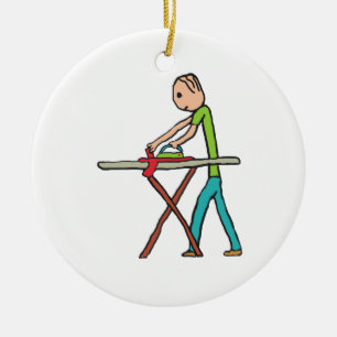 Ironing Ceramic Tree Decoration