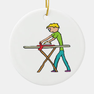 Ironing Ceramic Tree Decoration