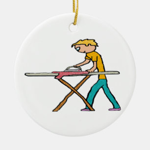 Ironing Ceramic Tree Decoration