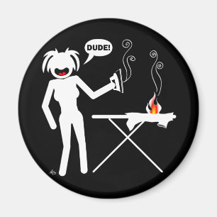 Ironing Hazard Buttons and Keychains Magnet