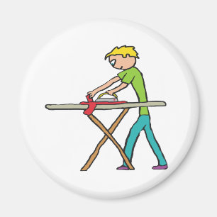 Ironing Laundry Magnet