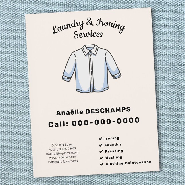 Ironing & Laundry Services Flyer (Ironing & Laundry Services Flyer)