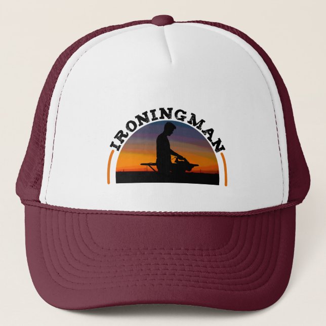 Ironing Man Trucker Hat (Front)