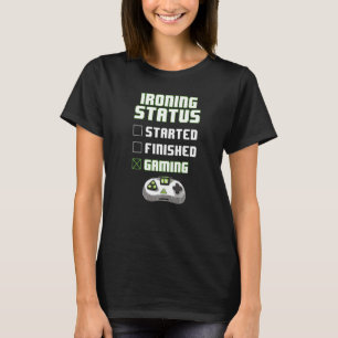 Ironing Status Gaming Funny Gamer Boy Men Premium T-Shirt