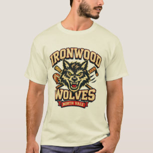 Ironwood Wolves North Vale  Vintage Varsity design T-Shirt
