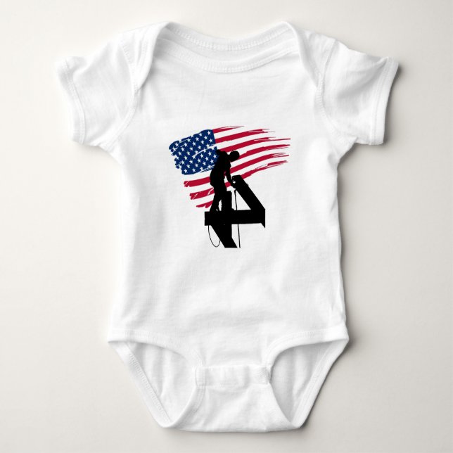 Ironworker Baby Bodysuit (Front)