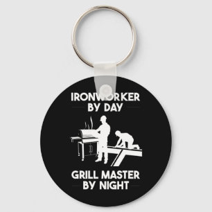 Ironworker By Day Grill Master By Night Bbq Key Ring