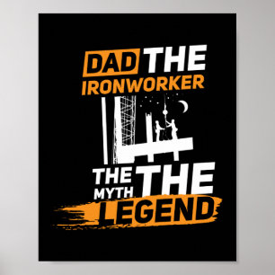 Ironworker Dad Construction Welder Father's Day Poster