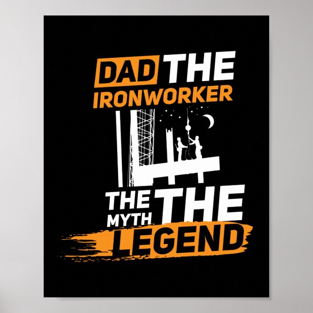Ironworker Dad Construction Welder Father's Day Poster (Front)