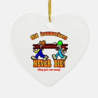 Ironworkers Ceramic Tree Decoration