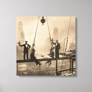 Ironworkers Lunch At The 32 Floor Canvas Print