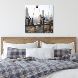 Ironworkers Lunch At The 32 Floor Colour Redux  Canvas Print