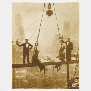 Ironworkers Lunch At The 32 Floor Fleece Blanket
