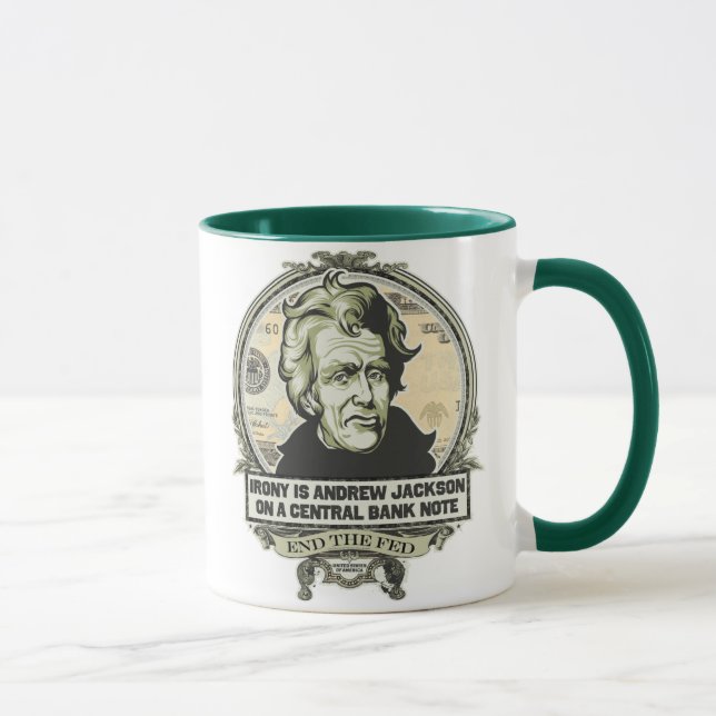 Irony Is Jackson On A Central Bank Note Mug (Right)