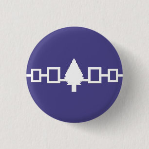 Iroquois Confederacy Flag 3 Cm Round Badge