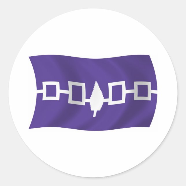 Iroquois Confederacy Flag Sticker (Front)