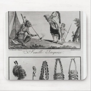 Iroquois family, arms and ornaments mouse pad