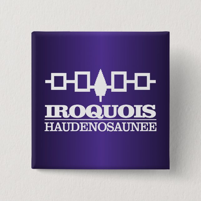 Iroquois (Haudenosaunee) 15 Cm Square Badge (Front)