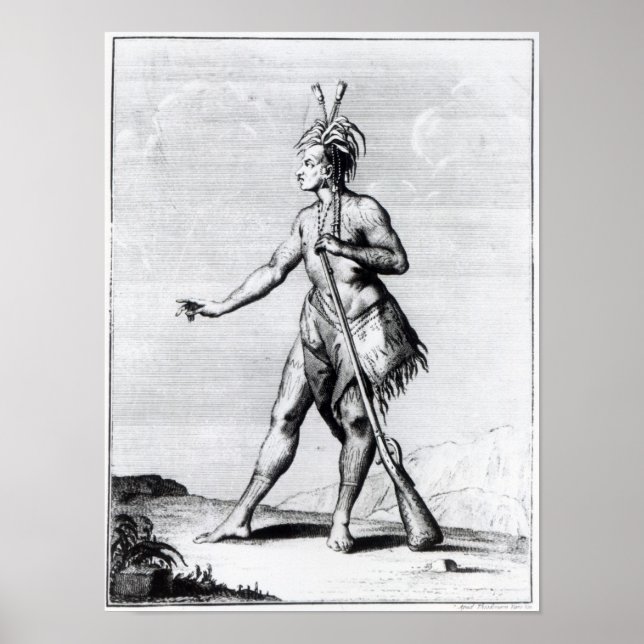Iroquois Man, inhabitant of Canada Poster (Front)