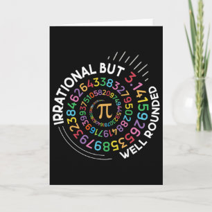 Irrational But Well Rounded Pi Day Math Teacher St Card