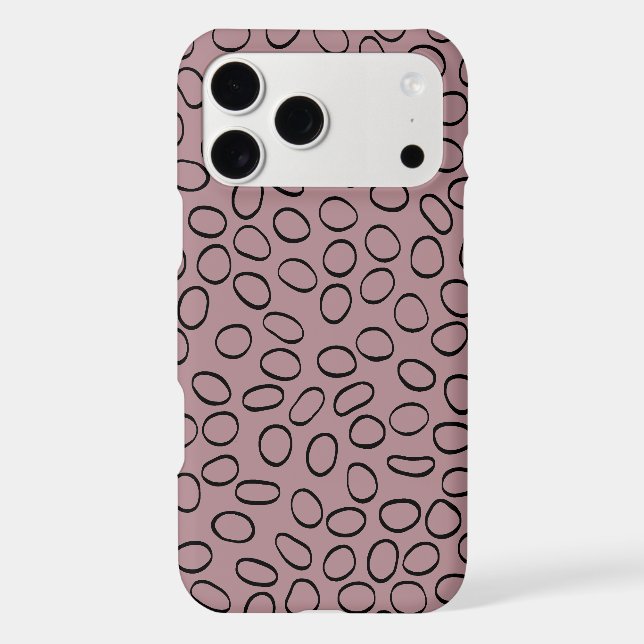 Irregular Black Circle Pattern on Pink (Back)