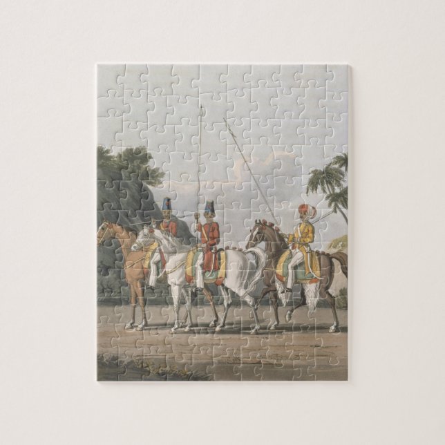 Irregular Cavalry, Bengal Army 1817, plate 5 from Jigsaw Puzzle (Vertical)