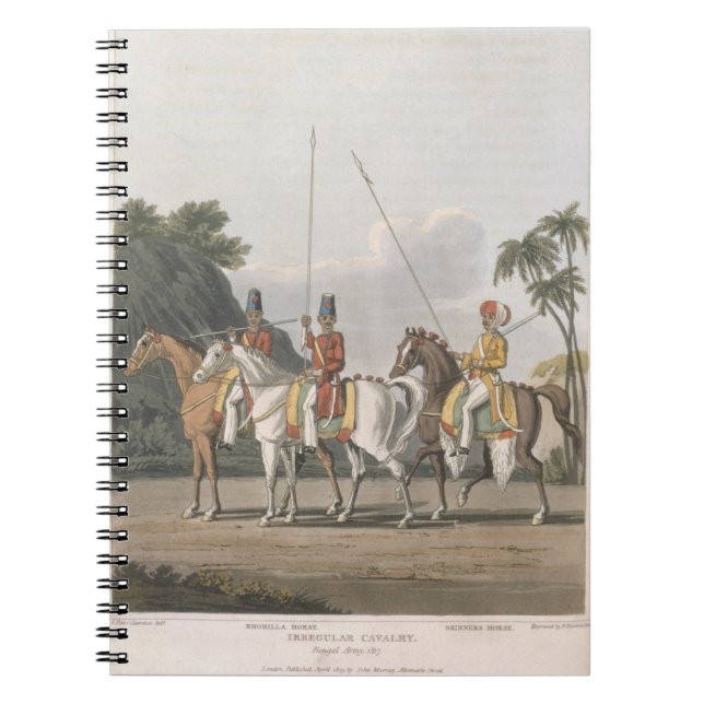 Irregular Cavalry, Bengal Army 1817, plate 5 from Spiral Notebook (Front)