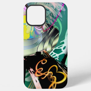 Irregular curved panorama of shapes and objects th iPhone 12 pro max case