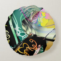 Irregular curved panorama of shapes and objects th