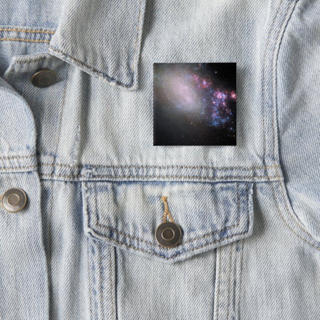 Irregular Galaxy Ngc 4485 15 Cm Square Badge (In Situ)