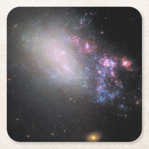 Irregular Galaxy Ngc 4485 Square Paper Coaster