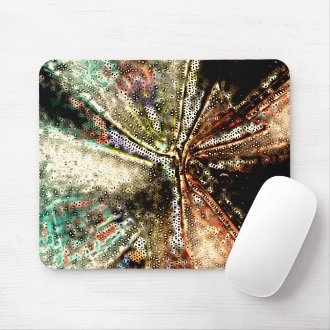 Irregular mosaic over wrinkled and moldy fabric mouse pad (With Mouse)