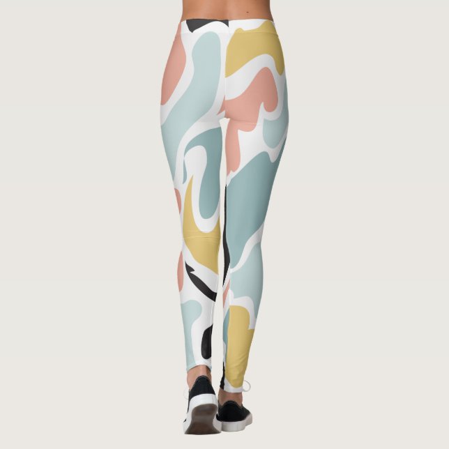 Irregular pattern Design Leggings (Back)