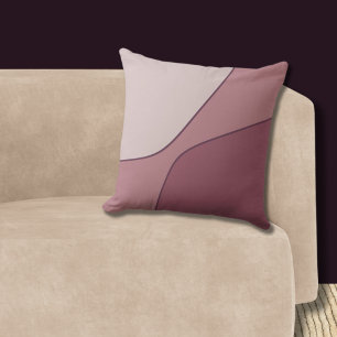 Irregular Pink & Violet Quarter Shapes   Cushion