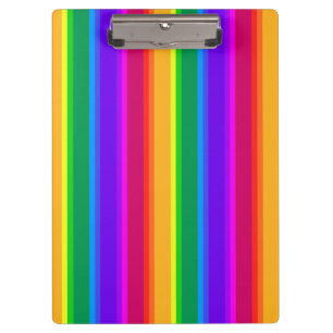 Irregular rainbow stripes clipboard