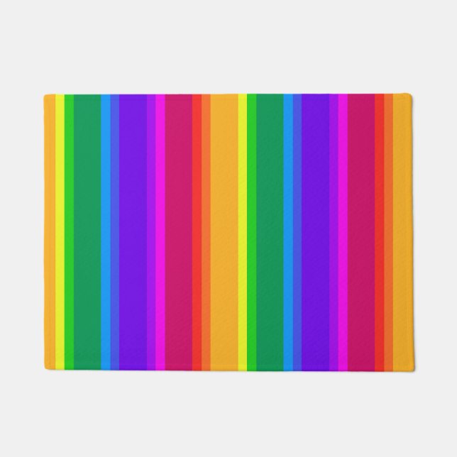 Irregular rainbow stripes doormat (Front)