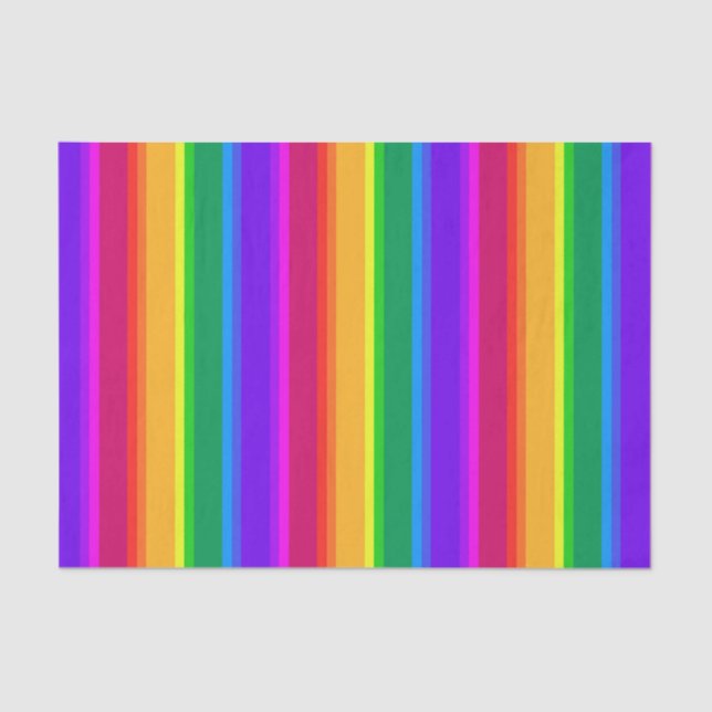 Irregular rainbow stripes tissue paper (Front)