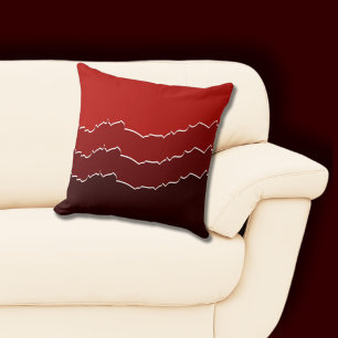 Irregular Red Ripped Layers Cushion
