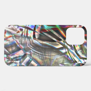 Irregular shapes in gaudy tones and rough silvery iPhone 12 Pro Case