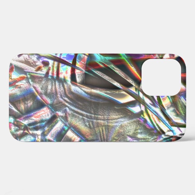  Irregular shapes in gaudy tones and rough silvery Case-Mate iPhone Case (Back (Horizontal))