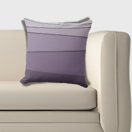 Irregular Stripes Light to Dark Violet Shades  Cushion