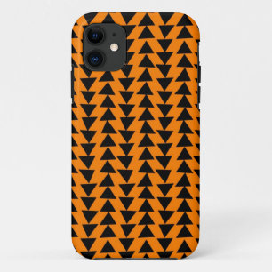 Irregular Triangles - Black on Orange Case-Mate iPhone Case
