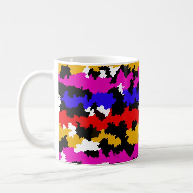 Irregular Urban Abstract Fractal Pattern Design Coffee Mug (Left)