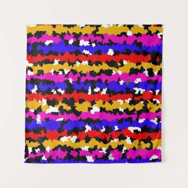 Irregular Urban Abstract Fractal Pattern Design Tapestry (Front)