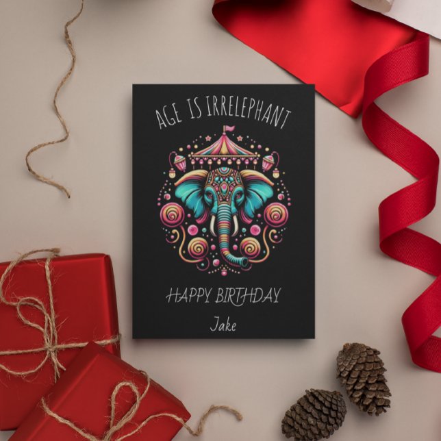 Irrelephant Birthday Celebration Thank You Card (Creator Uploaded)