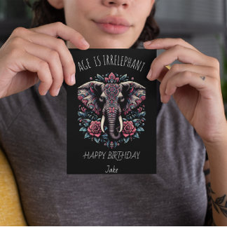 Irrelephant Birthday Thank You Card